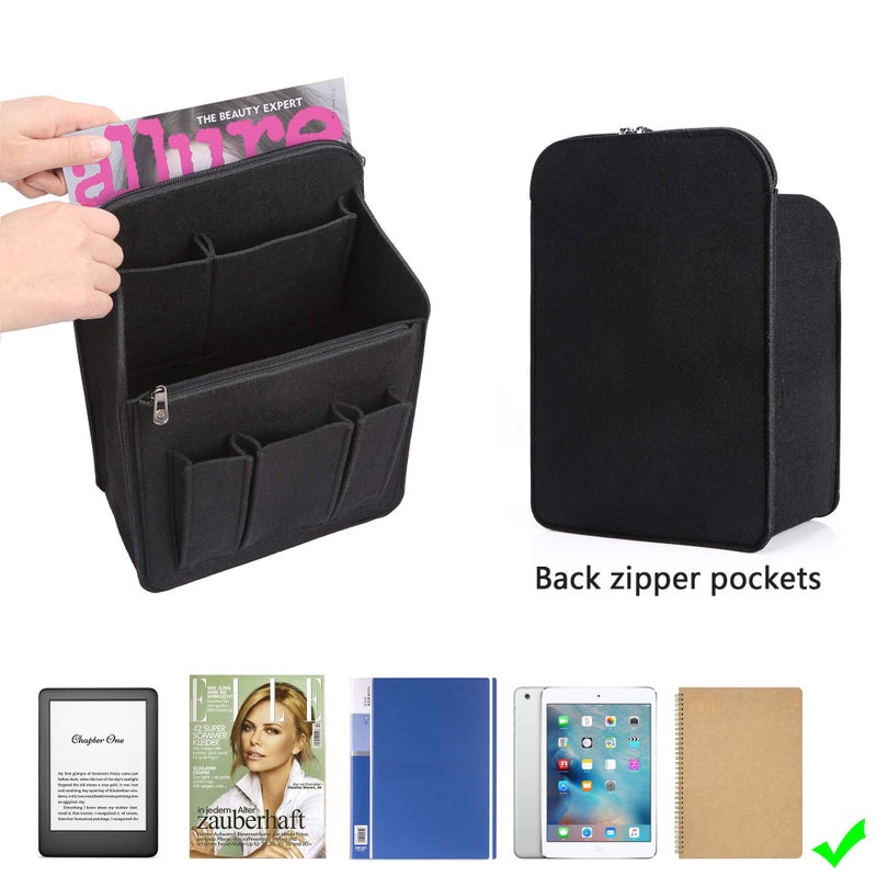 Yoillione Felt Backpack Organizer Insert for Women and Men, Large Travel Rucksack Insert with High Capacity, Lightweight Bag Organizer with Zipper Pockets - Image 4